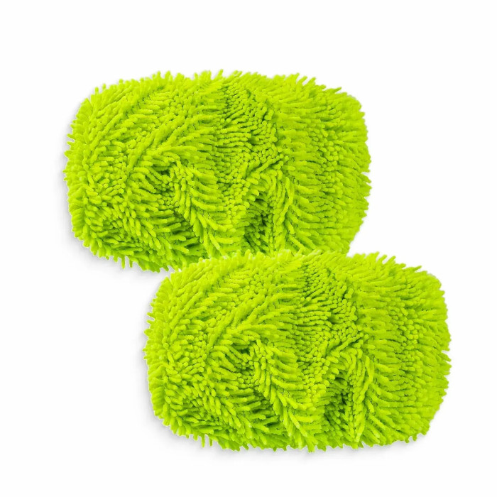 Набор из 2 шт сменных микрофибровых насадок для швабры Swiffer на резинке Салатовые