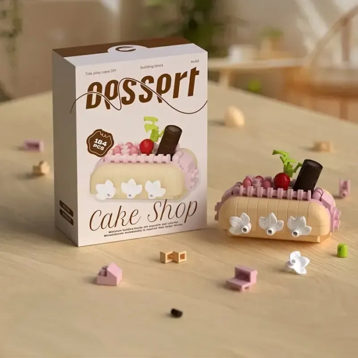 Міні-конструктор «Pink Cloud Eclairs» Cake Shop — 184 деталі
