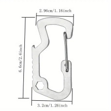 Карабін з нержавіючої сталі Steel D-Shape Carabiner