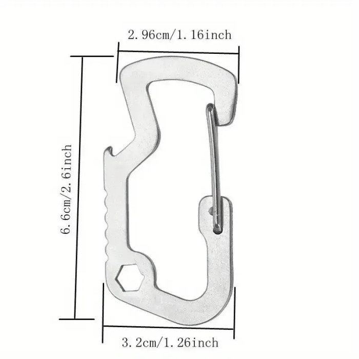 Карабін з нержавіючої сталі Steel D-Shape Carabiner