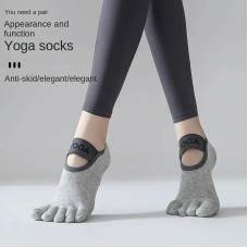Шкарпетки для йоги та пілатесу Yoga з пальчиками Cірі 35-41