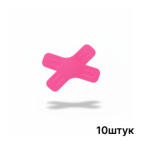 Кінезіо тейп Х-подібний, спортивний, набір з 10 штук, рожевий