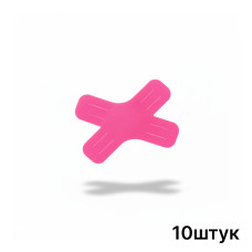 Кінезіо тейп Х-подібний, спортивний, набір з 10 штук, рожевий