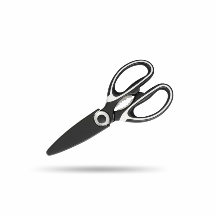 Кухонные ножницы универсальные, с функцией открывания бутылок и орехоколом, из нержавеющей стали