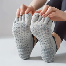 Шкарпетки для йоги та пілатесу Yoga з пальчиками 35-40 Рожеві