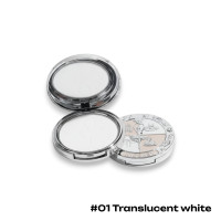 Пудра для обличчя Nicekey, компактна фіксуюча водостійка, з дзеркалом, 01 Translucent white
