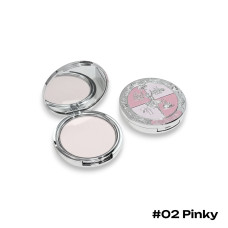 Пудра для обличчя Nicekey, компактна фіксуюча водостійка, з дзеркалом, 02 Pinky