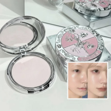 Пудра для обличчя Nicekey, компактна фіксуюча водостійка, з дзеркалом, 02 Pinky