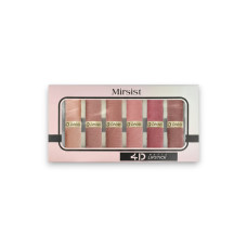 Набір з 6 матових помад, Mirsist 4D matte lipstick, Nude
