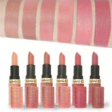 Набір з 6 матових помад, Mirsist 4D matte lipstick, Nude