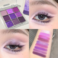 Тіні для повік Juju dream Purple streamer 9 відтінків, матові та шимерні текстури, Фіолетові