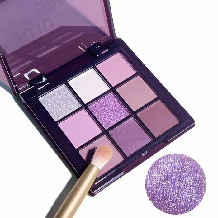 Тени Juju dream Purple charm 9 оттенков, матовые и сияющие текстуры, Фиолетовые