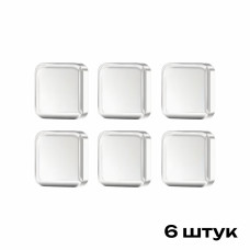 Самоклеючі силіконові амортизатори, квадратні, 6 штук, 3х3 см, прозорі