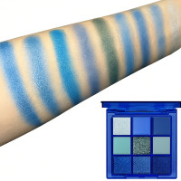 Палетка тіней Gemini, 9 кольорів, Blue Smoky, Color vibes