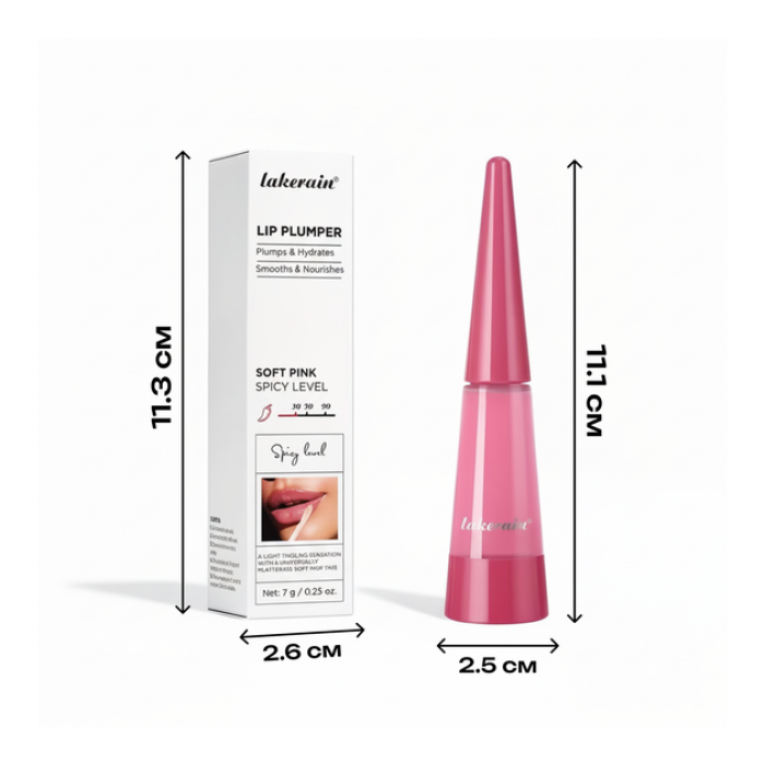 Блиск для губ з ефектом збільшення LAKERAIN, 05 Soft pink
