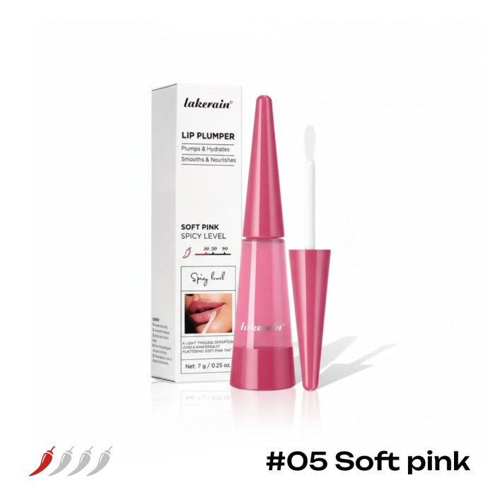 Блиск для губ з ефектом збільшення LAKERAIN, 05 Soft pink