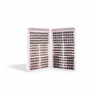 Самоклейні накладні вії-пучки Self Adhesive Lashes, 360 шт, 30D вигину, пучкові вії, чорні