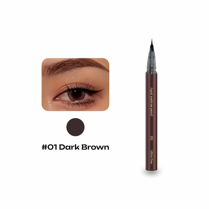 Ультра тонкий маркер для брів та стрілок, 01 Dark Brown