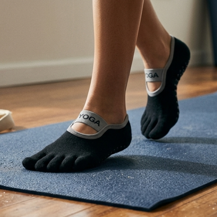 Носки для йоги и пилатеса Yoga с пальчиками 35-40 Черный