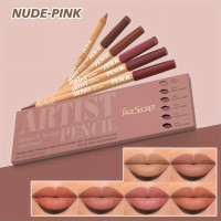 Набор матовых карандашей для губ Face Secret, оттенок Nude pink
