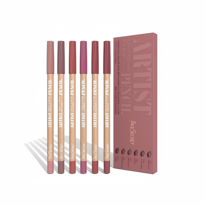 Набор матовых карандашей для губ Face Secret, оттенок Pink rosy