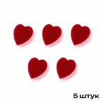 Губки для миття посуду у формі серця, Рожеві з червоним, 5 штук