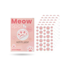 Патчі від прищів та акне гідроколоїдні Hitworker Meow Spot у формі лапок, Прозорі з рожевим, 216 шт