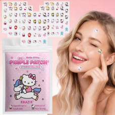 Патчі від прищів та акне гідроколоїдні Khaziz Hello Kitty фігурні, Різнокольорові, 50 шт