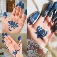 Хна для временного тату EYIR Temporary Tattoo, цвет Голубой, 15 мл